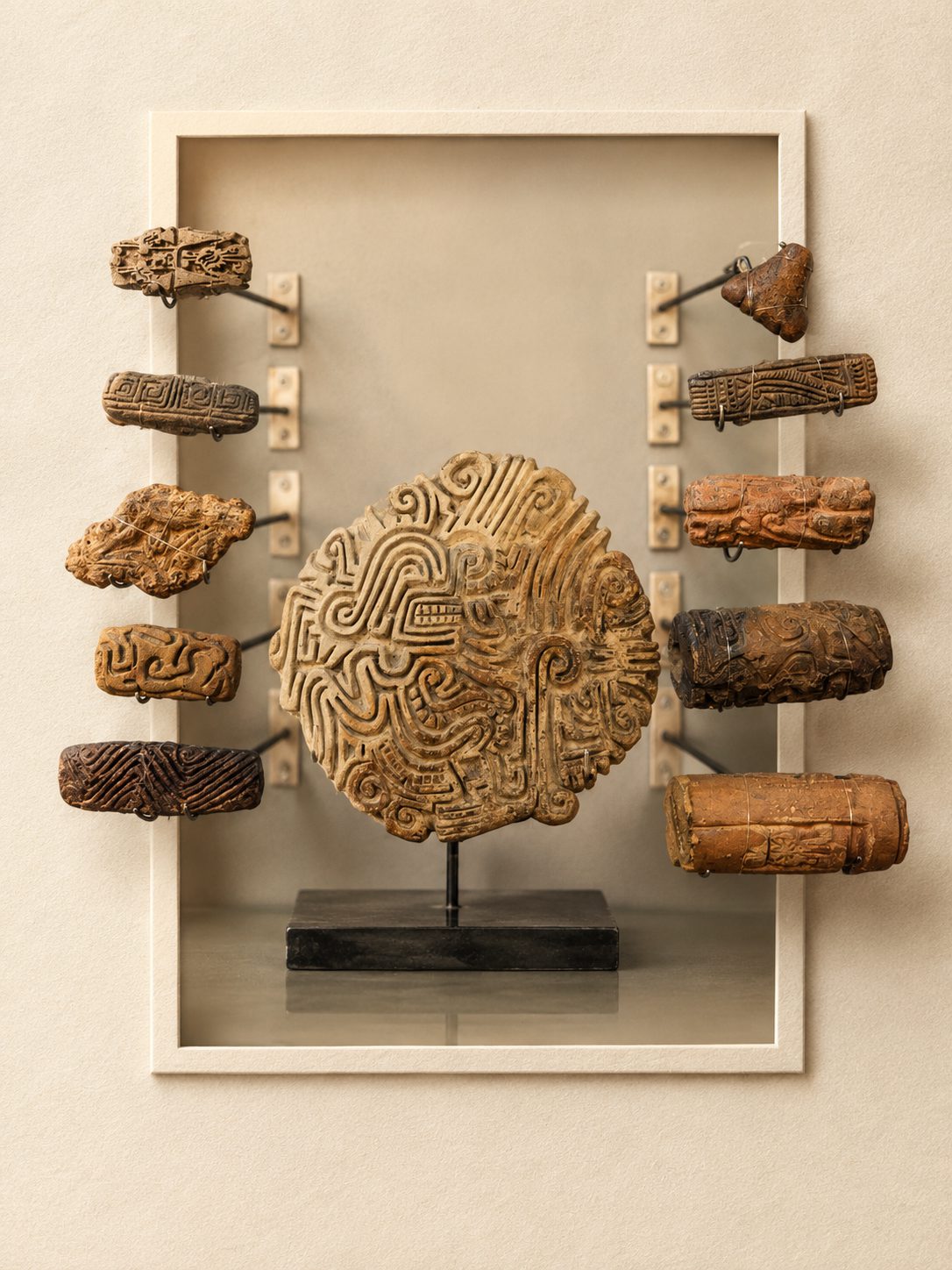 Figura de músico o danzante ceremonial con instrumento de viento